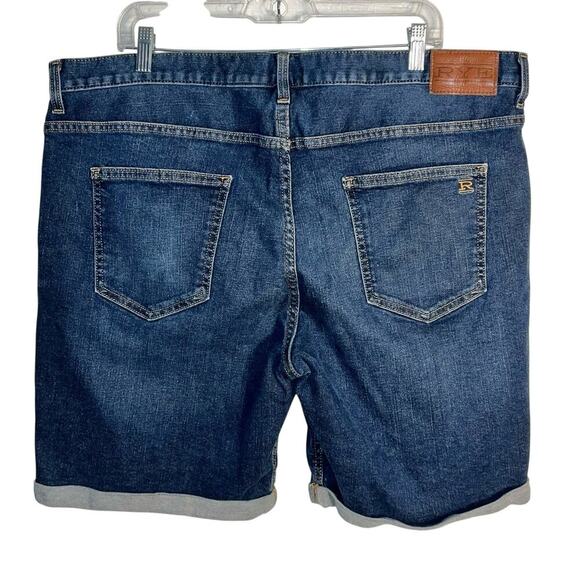RYE Denim Jefferson Jean Shorts Size 38 Medium Wash Stretch Cuffed - Picture 2 of 6